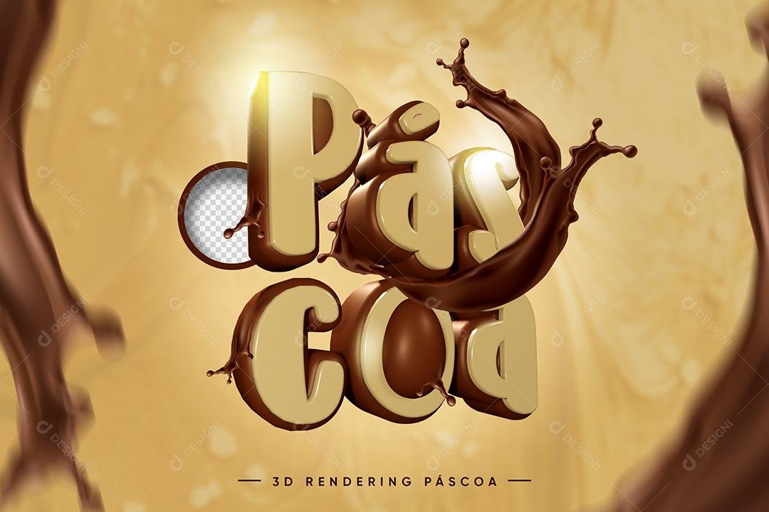 Texto 3D Páscoa Para Composição PSD