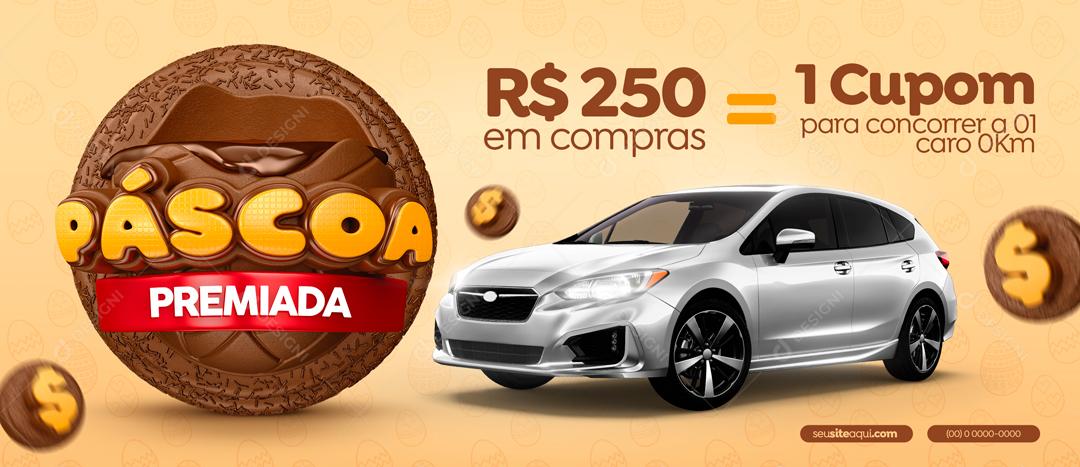 Páscoa Premiada 250 R$ Em Compras Social Media PSD Editável