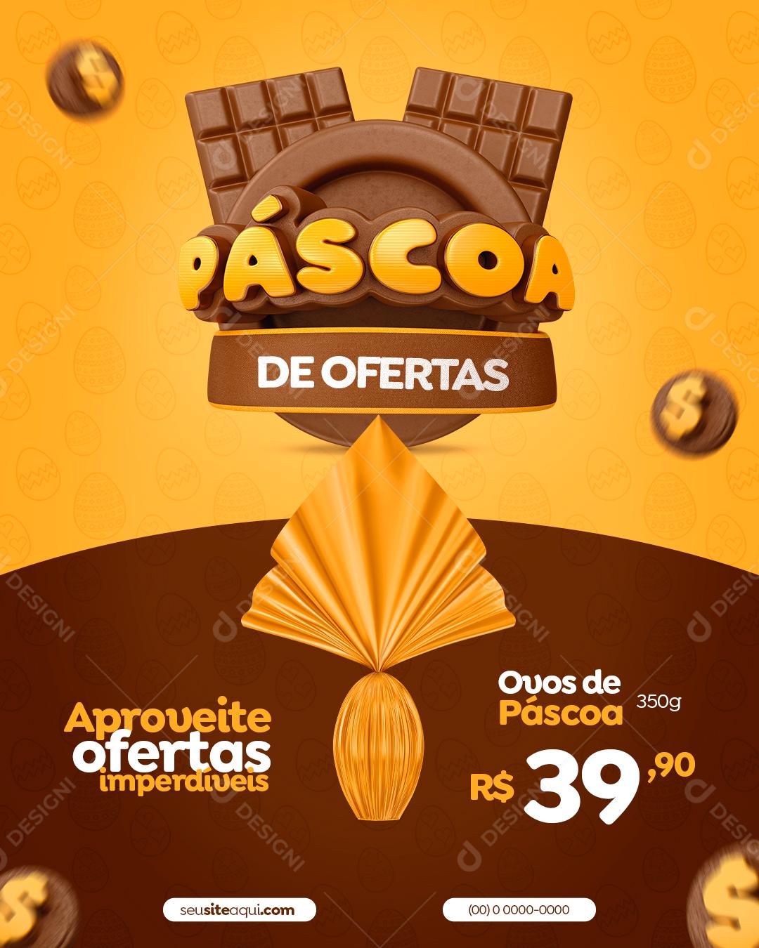 Páscoa De Ofertas Ovos De Páscoa Social Media PSD Editável