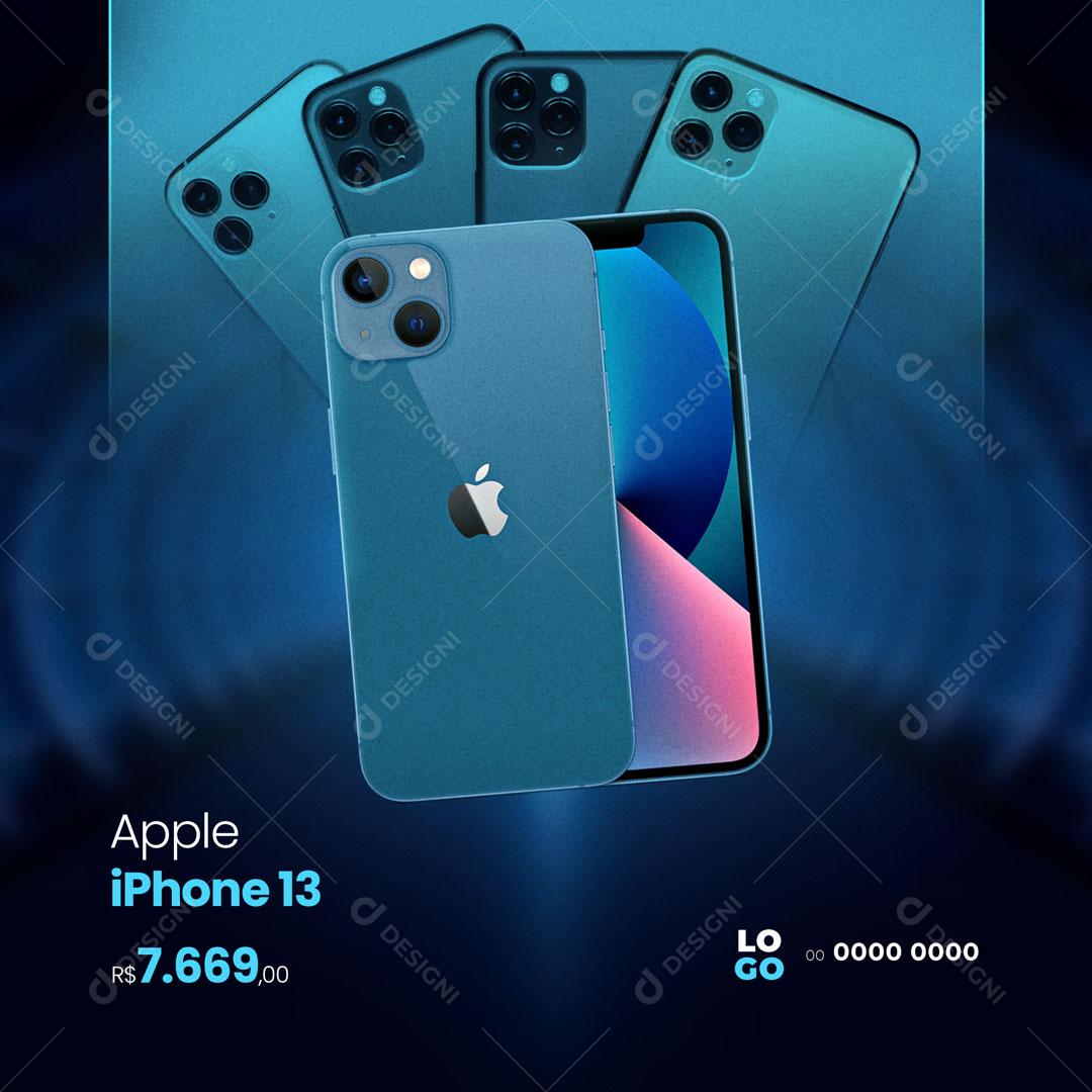 Social Media Celular Aple Iphones Em Promoção PSD Editável