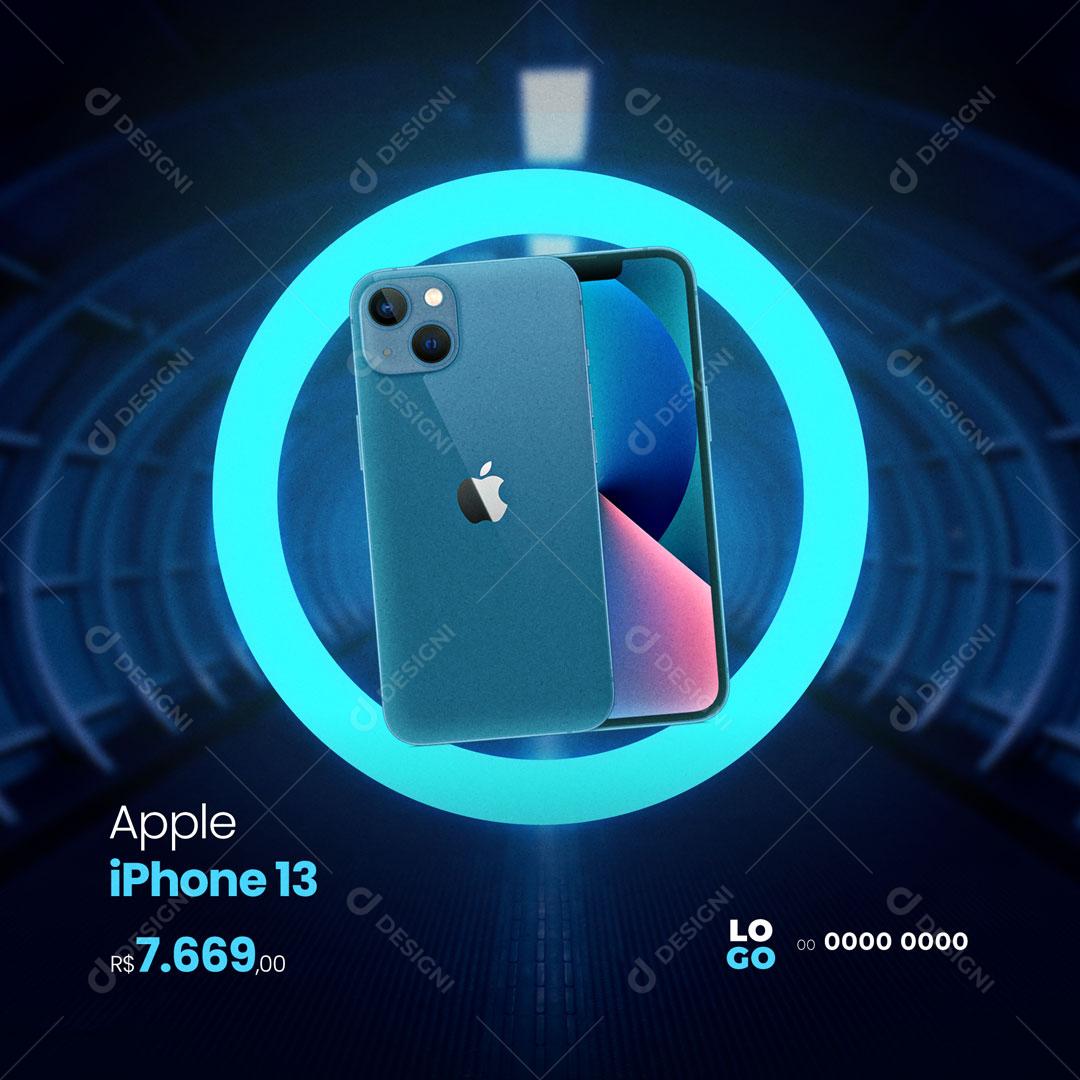 Social Media Celular Aple Iphone 13 On Sale Editable PSD