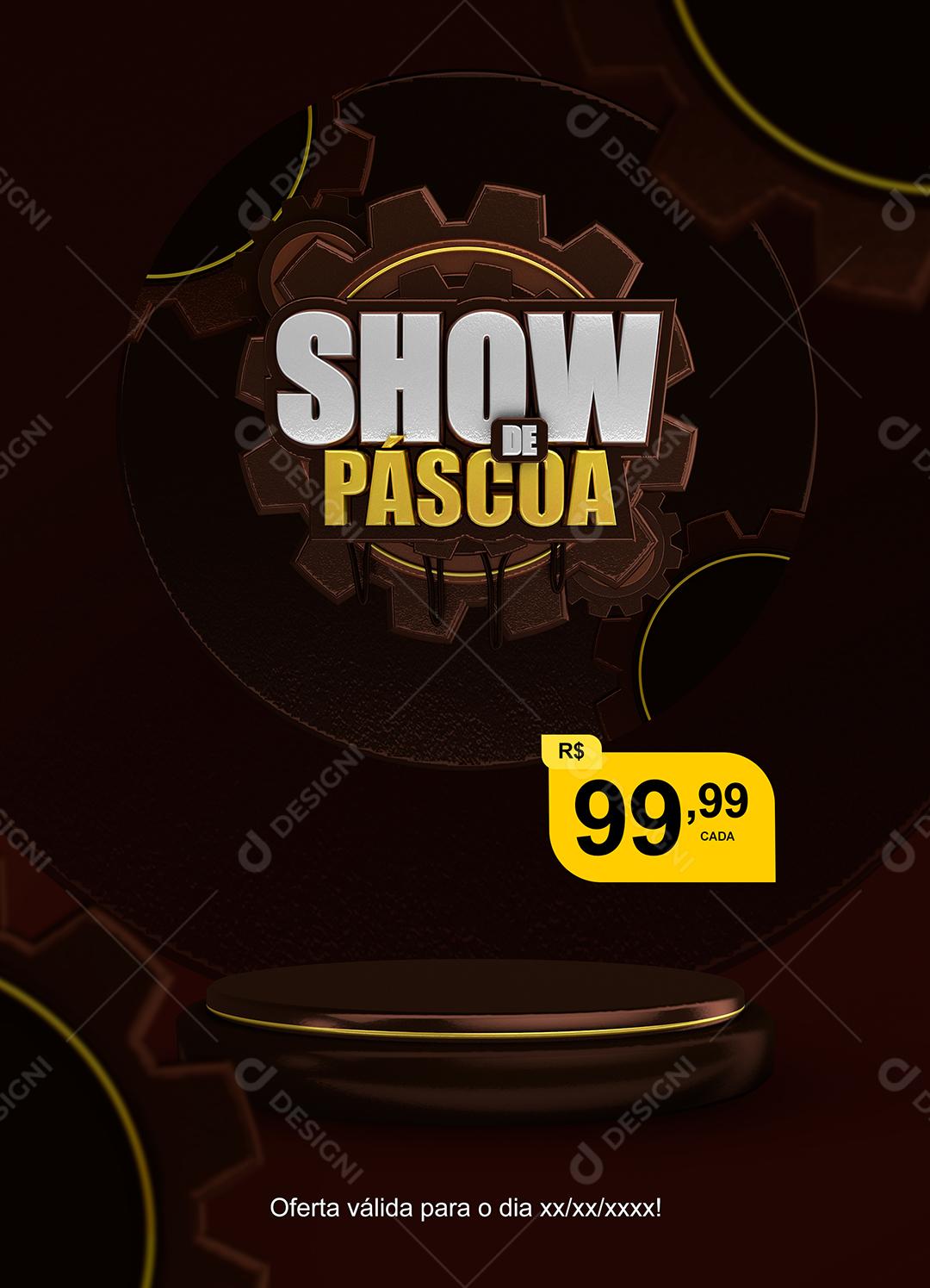 Social Media Show de Páscoa Oferta PSD Editável