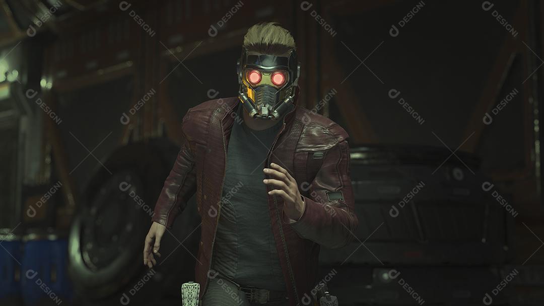 Estrela Senhor dos Guardiões da Galáxia, ilustração 3D, 6 abr, 2022, São Paulo, Brasil