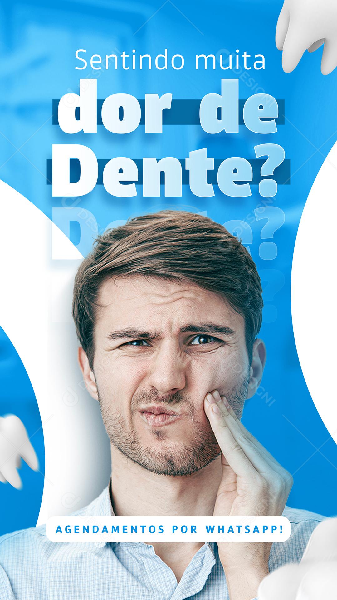 Social Media Sentindo Muita dor de Dente Dentista PSD Editável