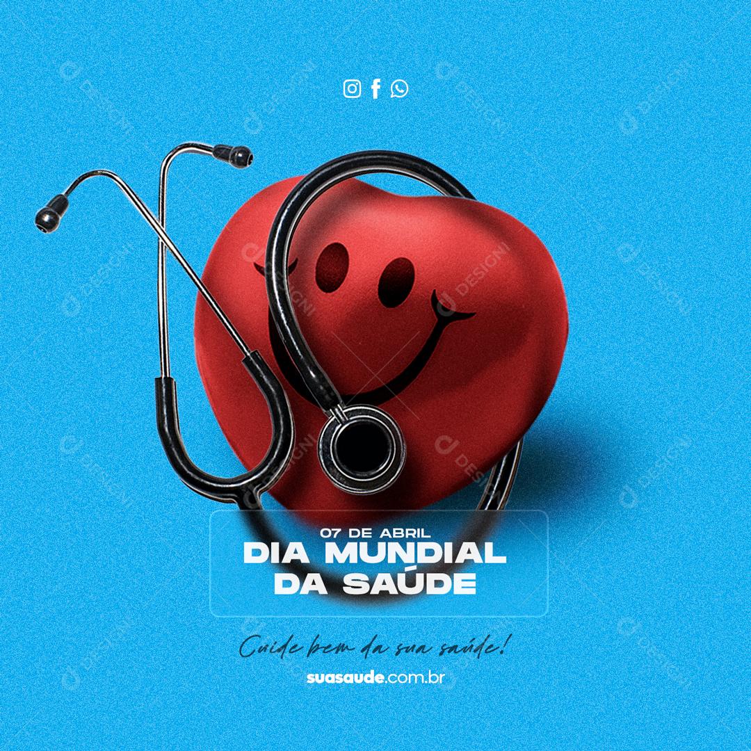 Social Media Dia Mundial Da Saúde 7 De Abril PSD Editável