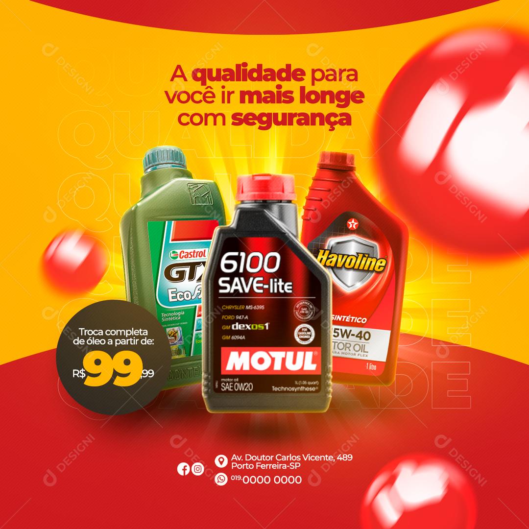 Social Media A Qualidade Para Você ir Mais Longe Oficina Mecânica PSD Editável