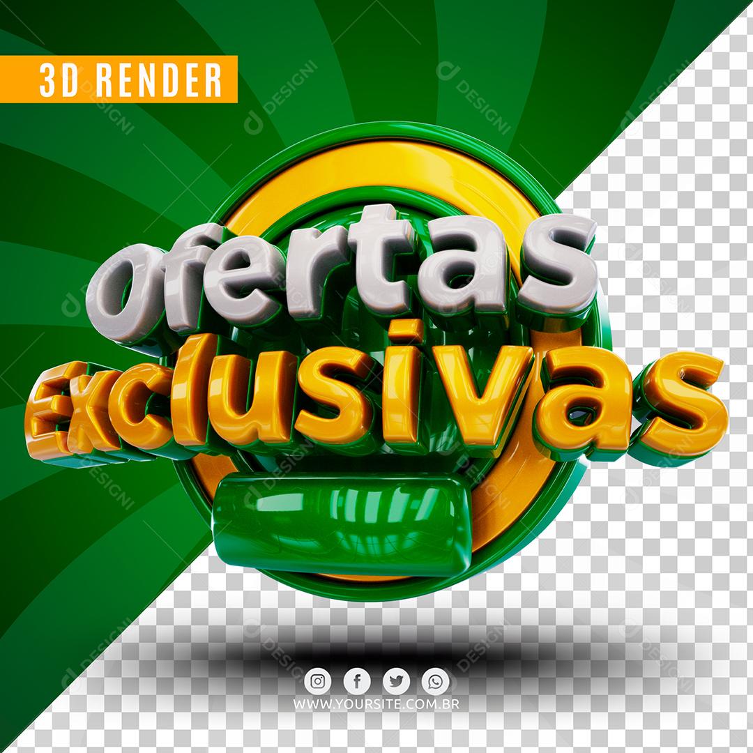 Ofertas Exclusivas Selo 3D Para Composição PSD