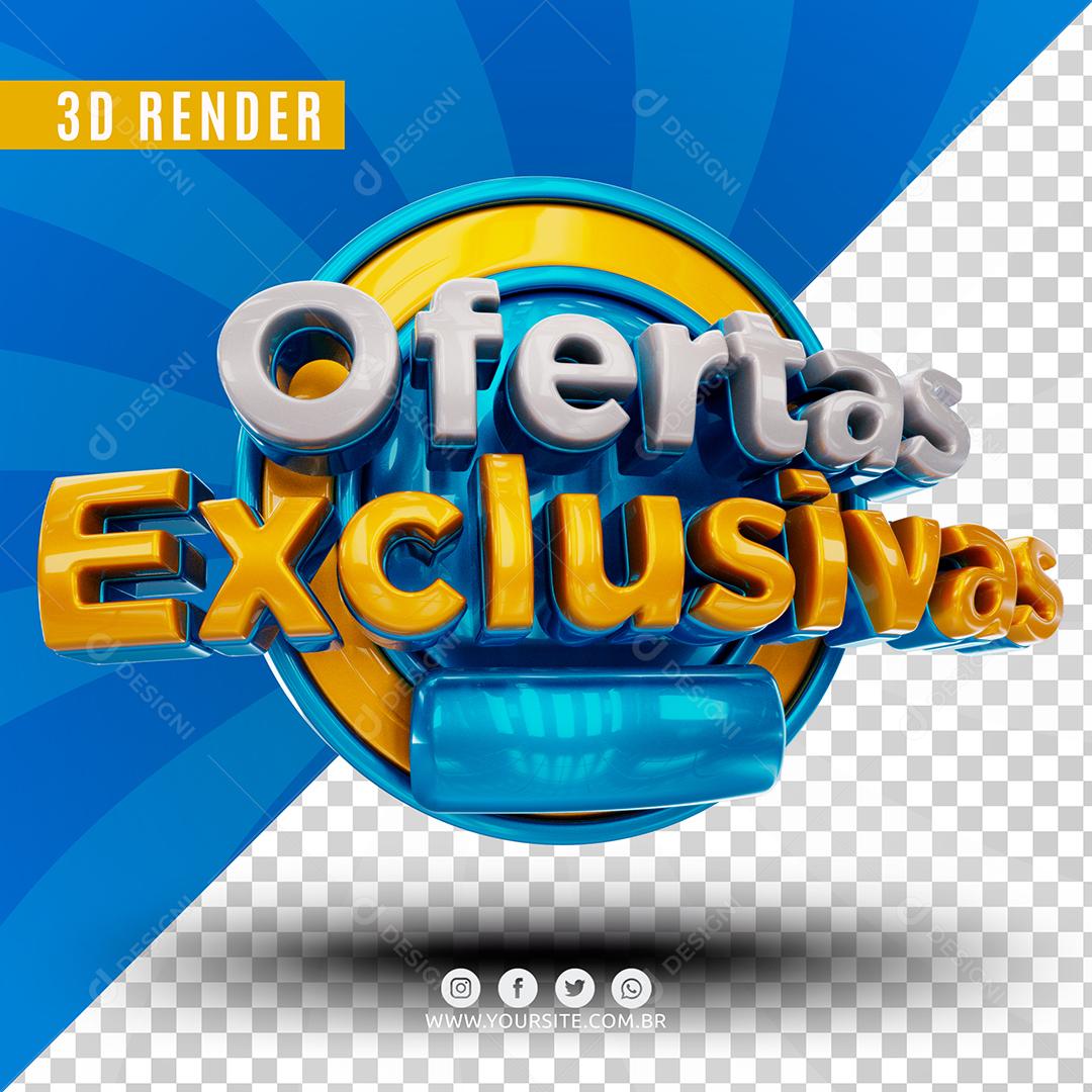 Ofertas Exclusivas Selo 3D Para Composição PSD