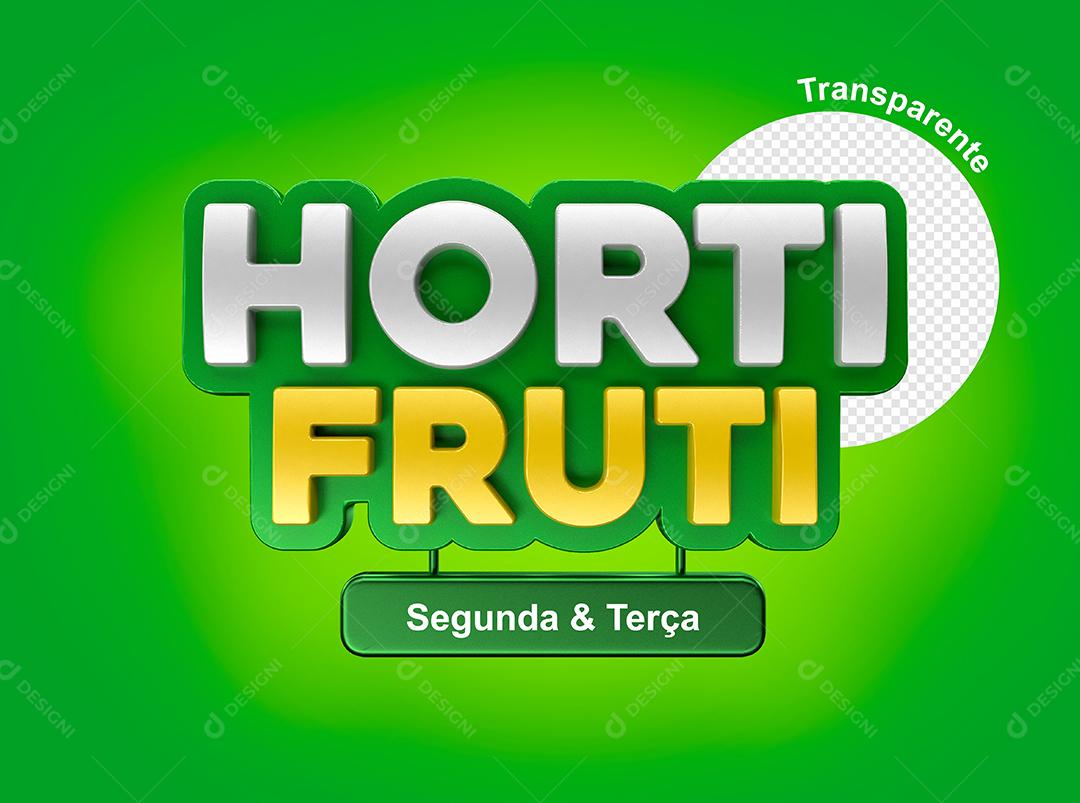 Selo 3D Hortifruti Para Composiçaõ PSD
