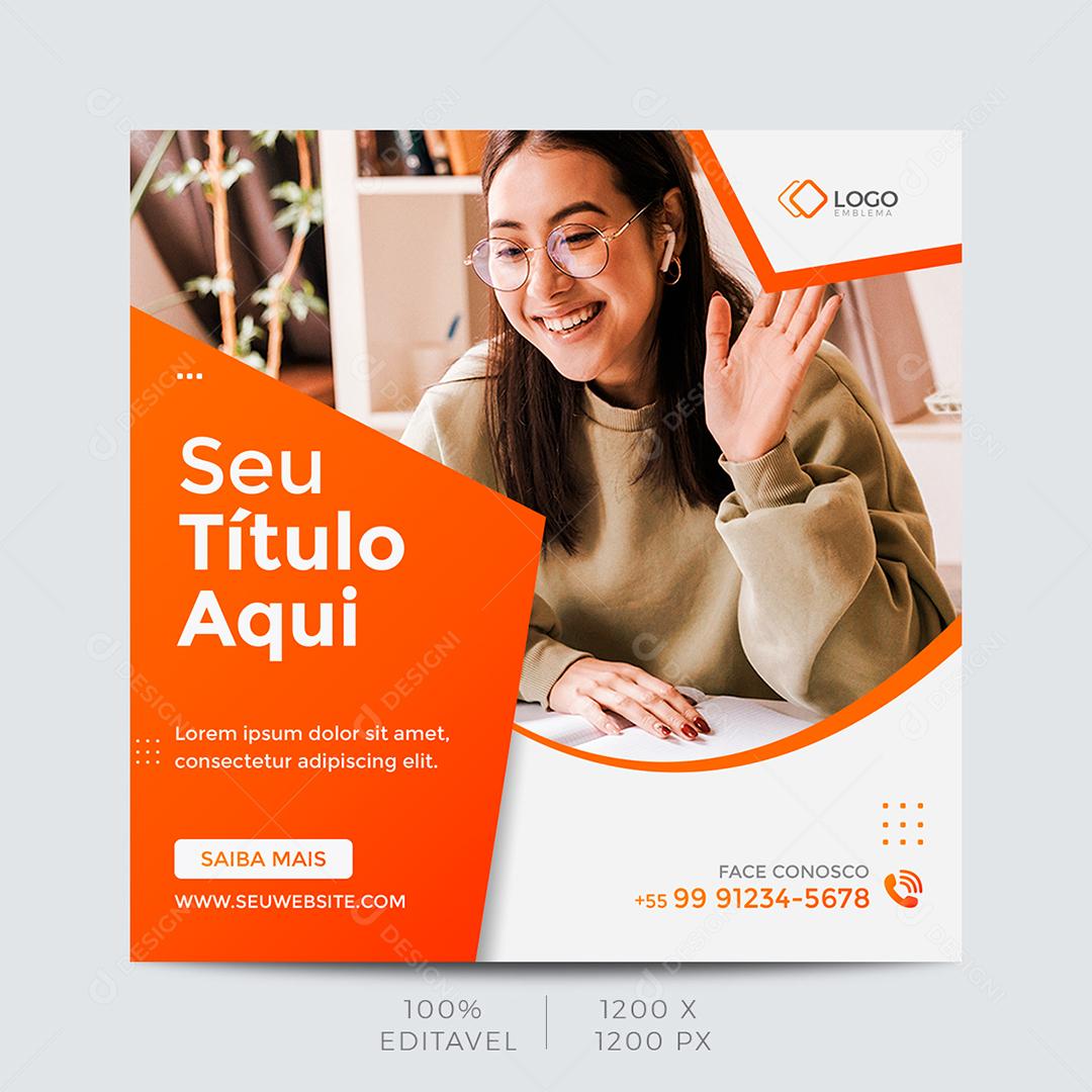 Social Media Seu Título Aqui Agência PSD Editável