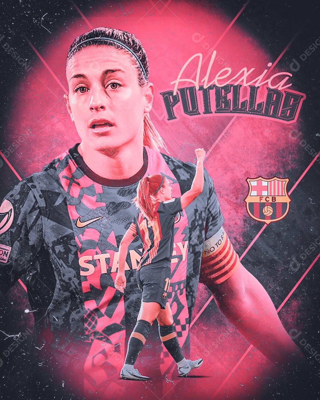 Social Media Futebol Jogadora Alexia Putellas PSD Editável