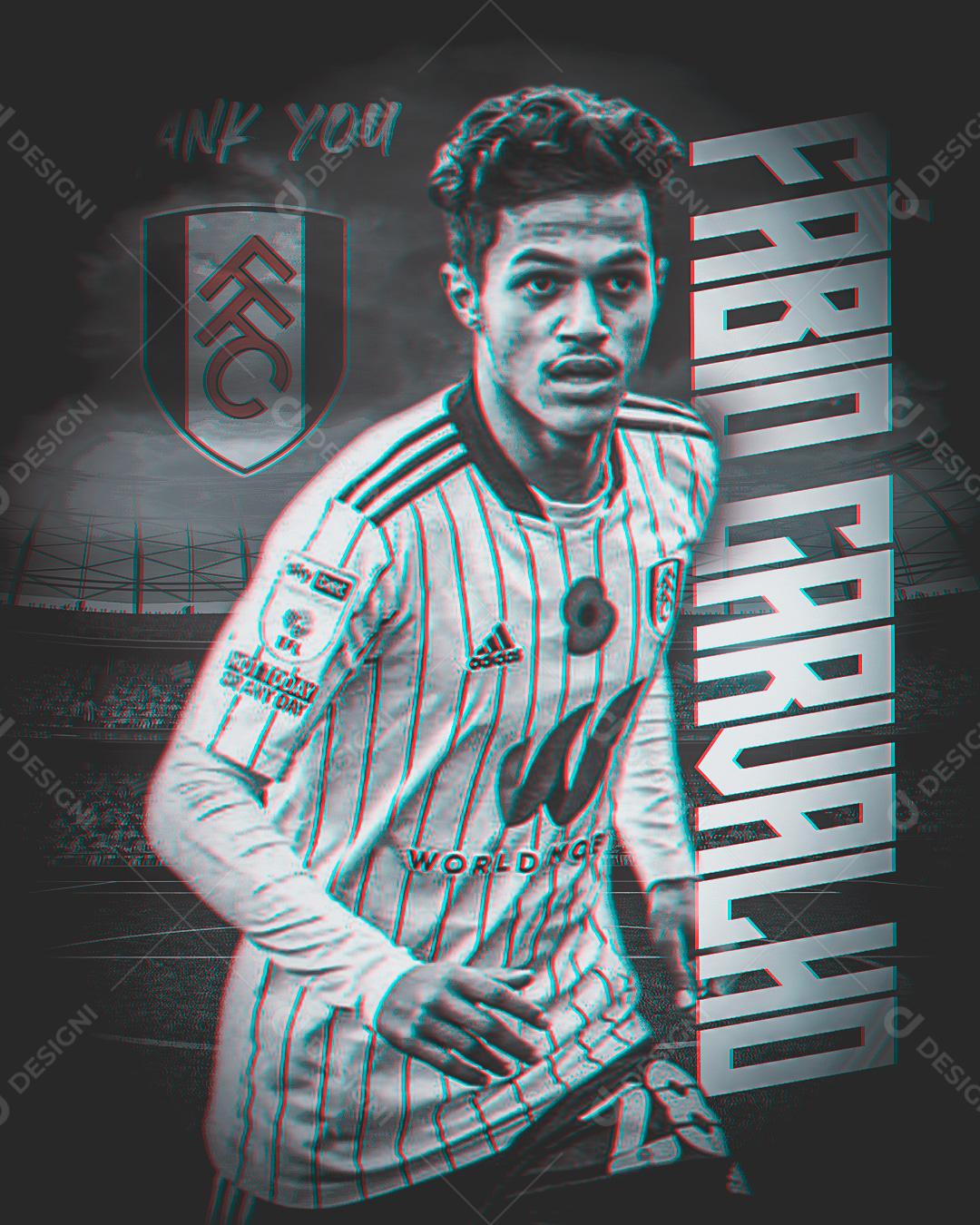 Social Media Futebol Jogador Fabio Carvalho PSD Editável