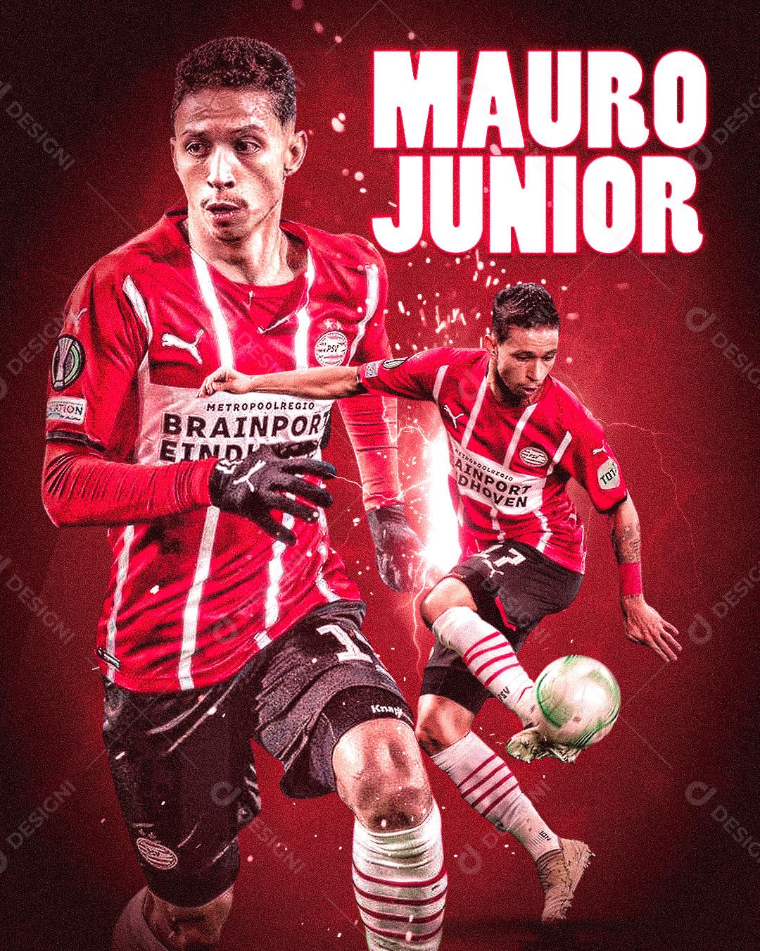 Social Media Futebol Jogador Mauro Junior PSD Editável