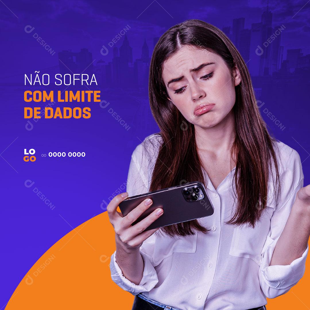 Social Media Provedor de Internet Não Sofra Com Limites de Dados PSD Editável
