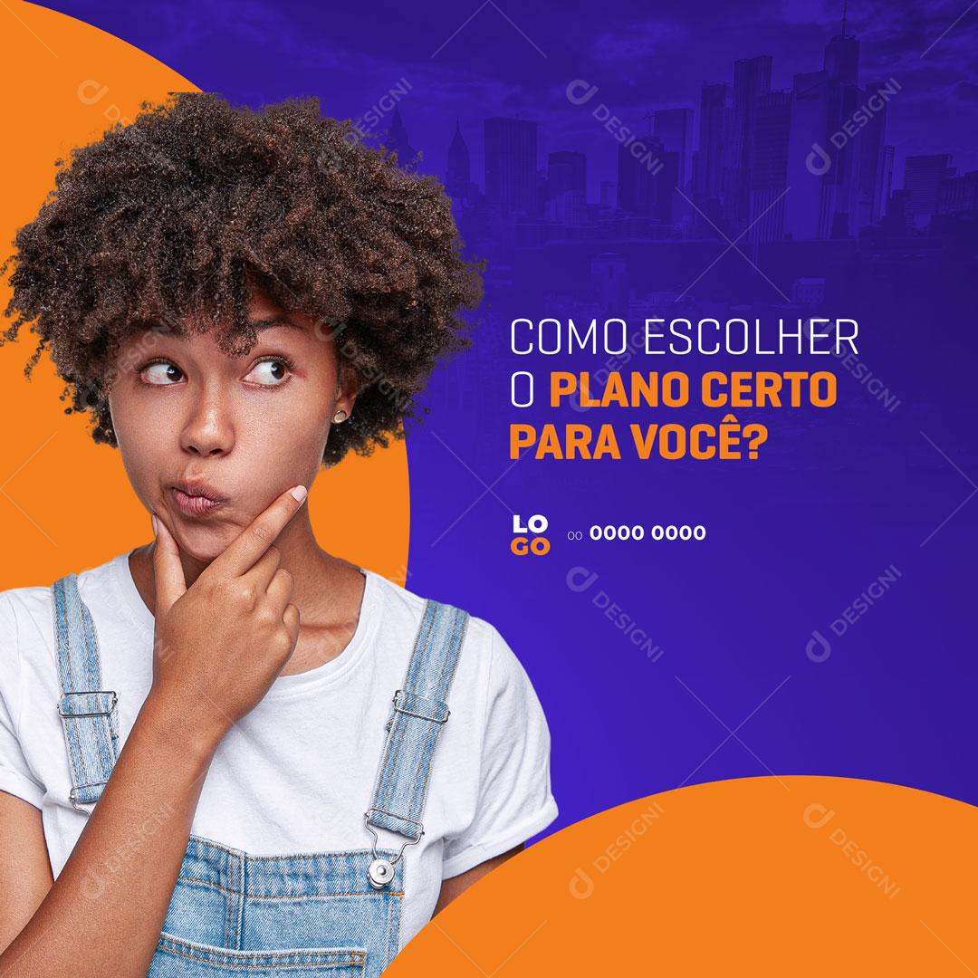 Social Media Provedor de Internet Como Escolher o Plano Certo Para Você? PSD Editável
