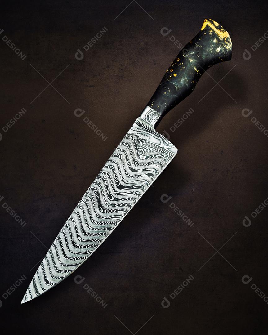 Jogos de faca sobre um fundo preto