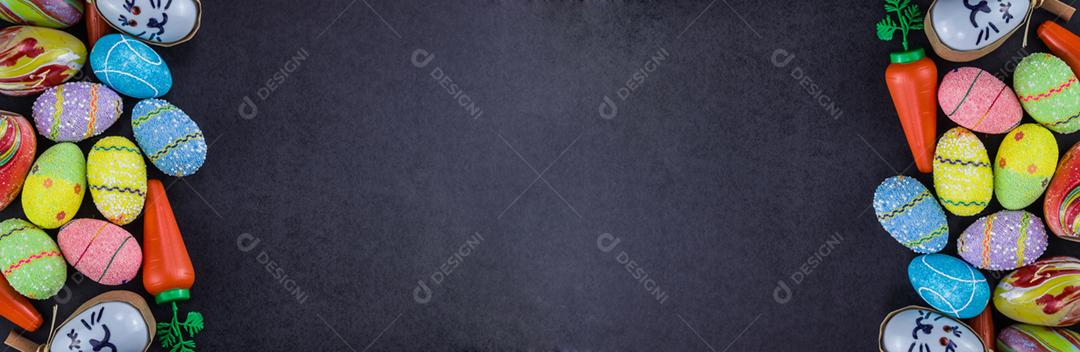 Conceitos de páscoa ovos coelho