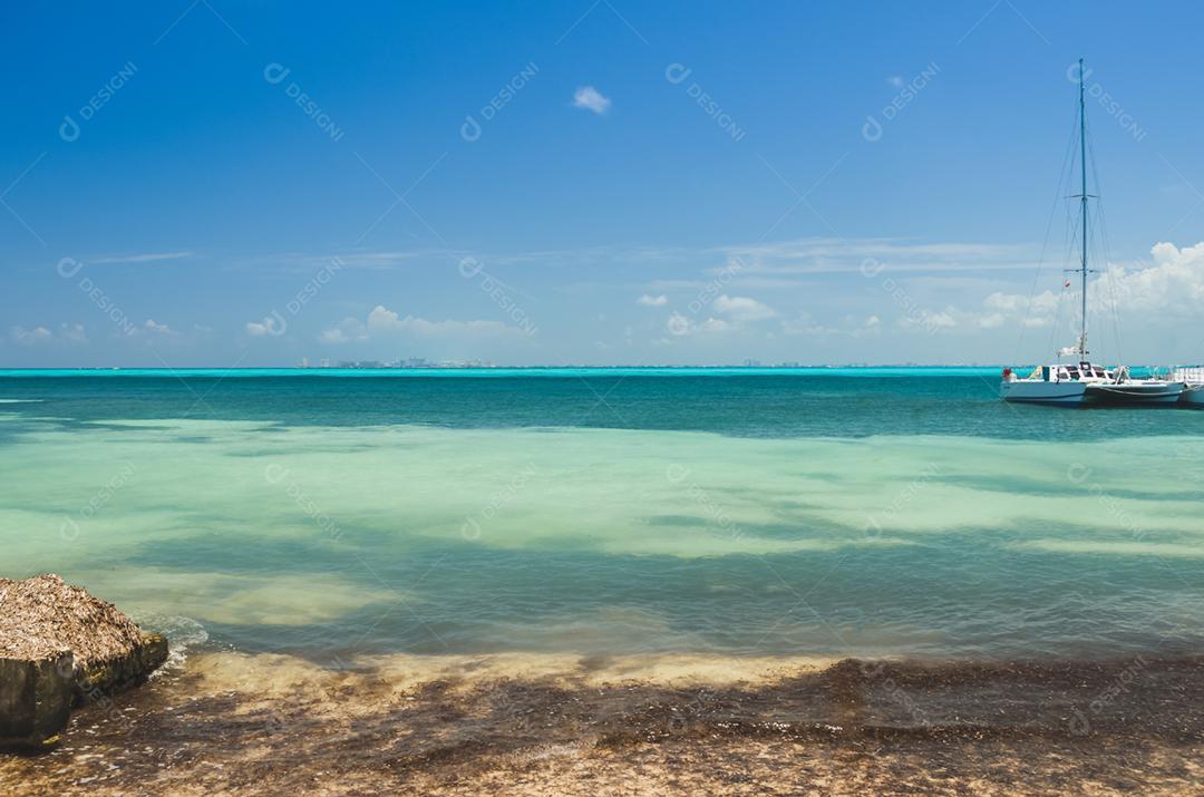 Praia de Cancun, México, Caribe.