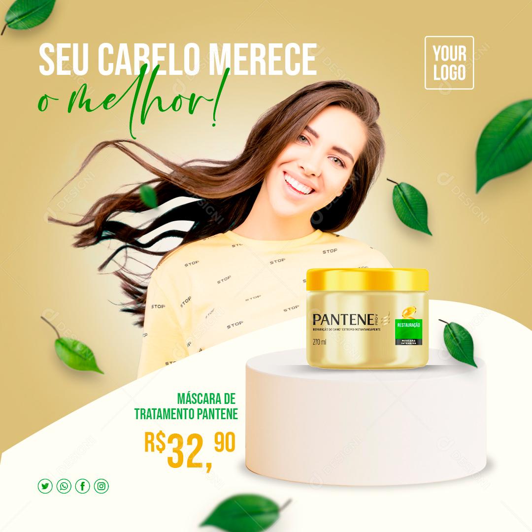 Seu Cabelo Merece O Melhor Social Media PSD Editável