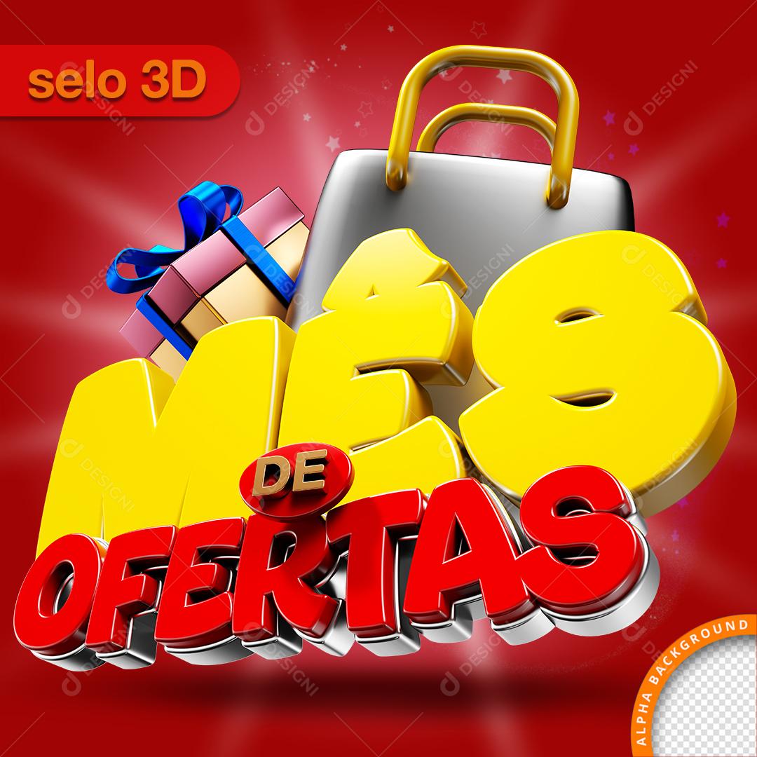Selo 3D Para Composição Mês De Ofertas PNG Transparente