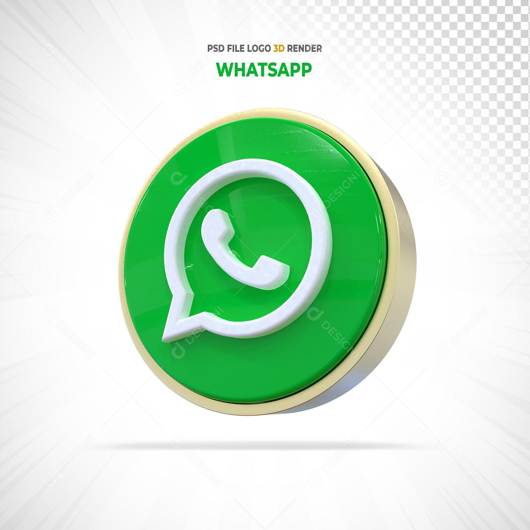 Ícone WhatsApp 3D Para Composição PSD