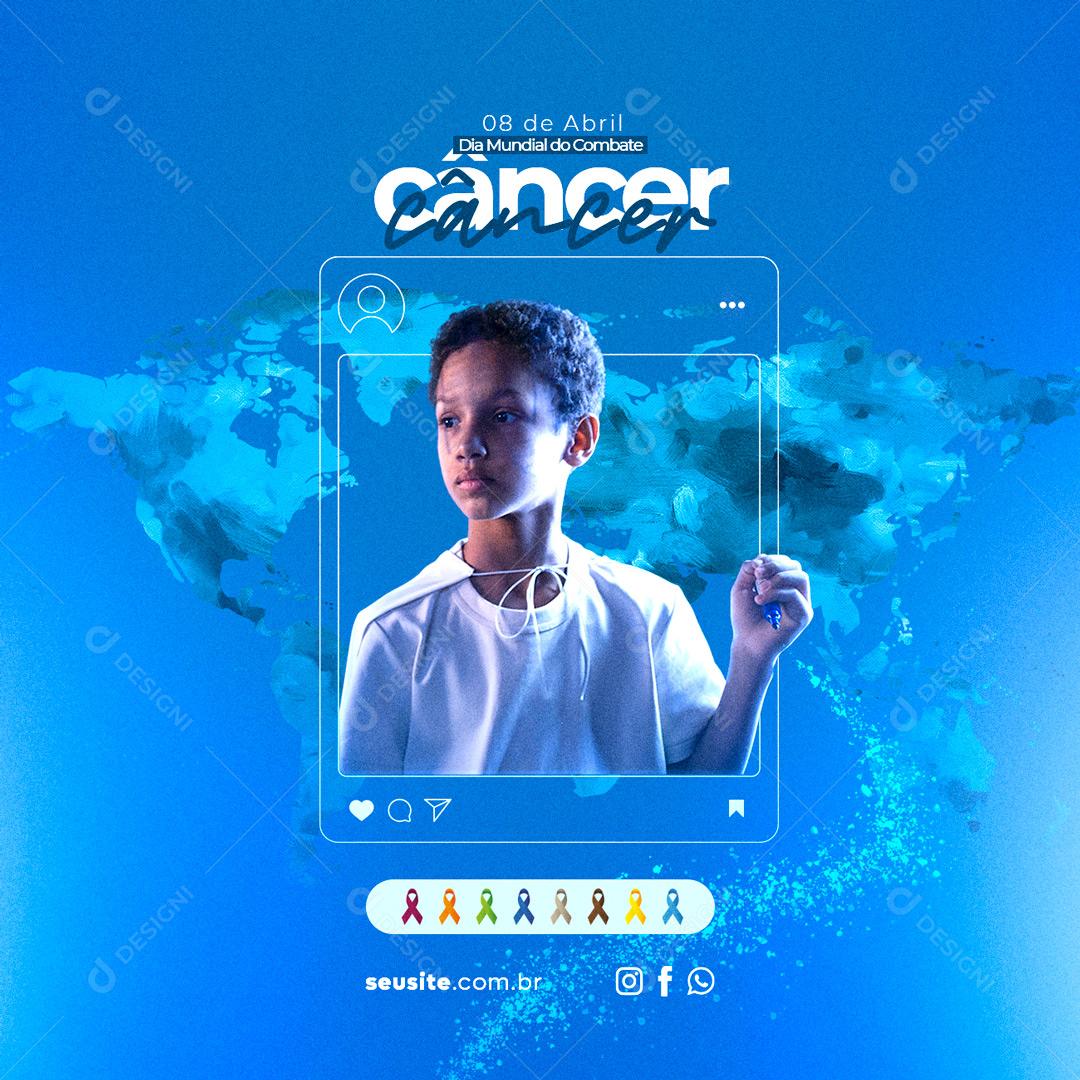Dia Mundial Do Combate Ao Câncer Social Media PSD Editável