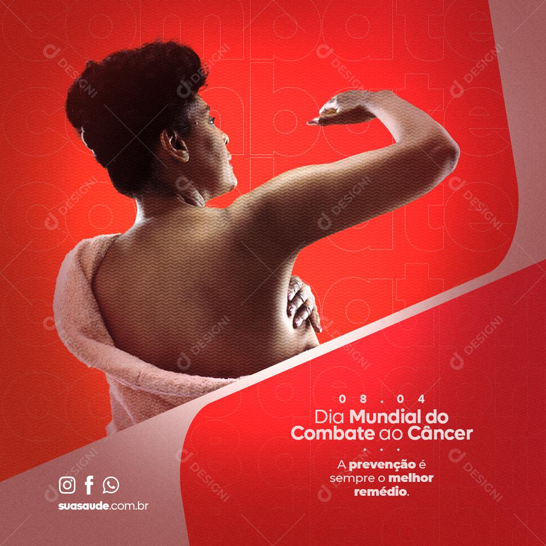 Dia Mundial Do Combate Ao Câncer Social Media PSD Editável