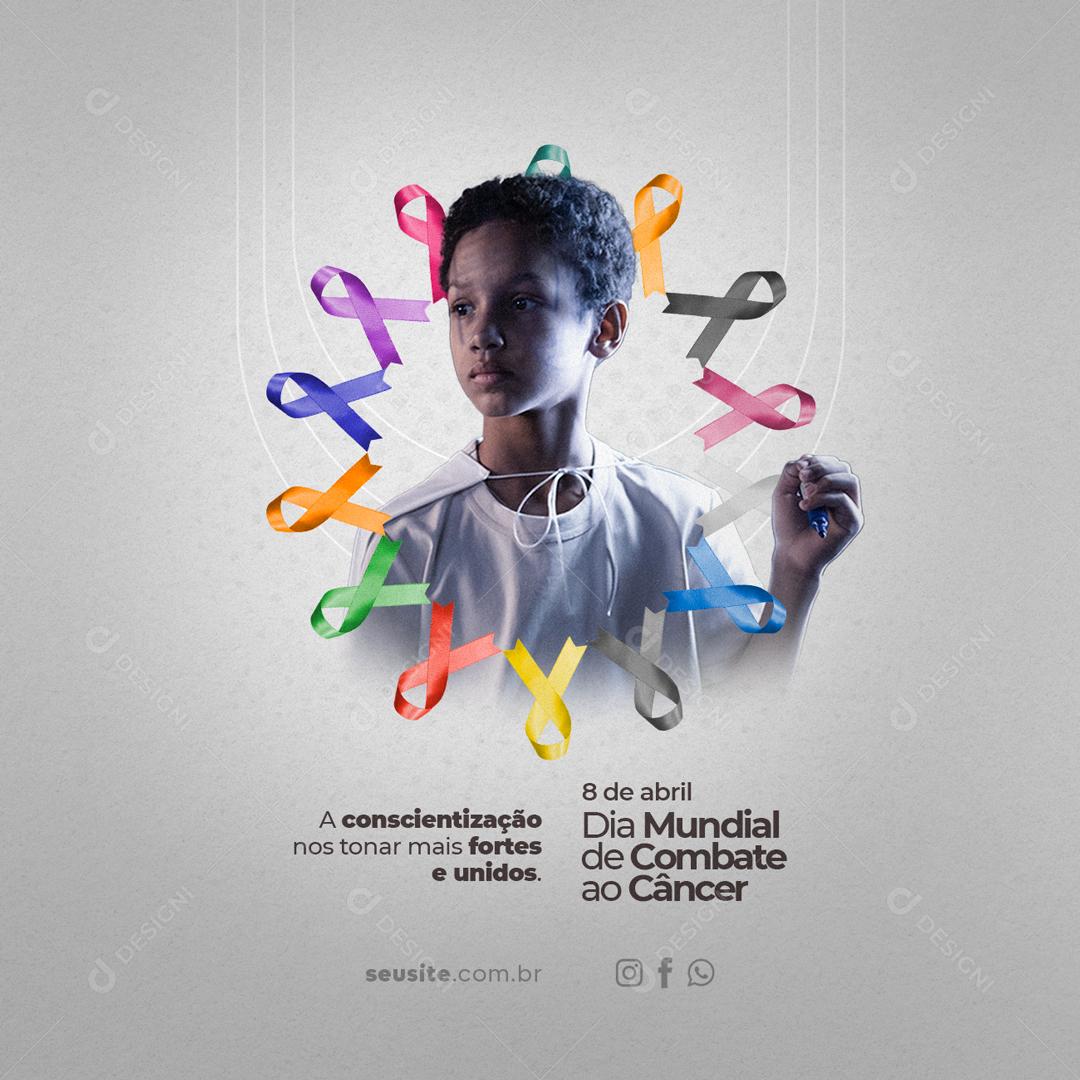 Dia Mundial Do Combate Ao Câncer Social Media PSD Editável