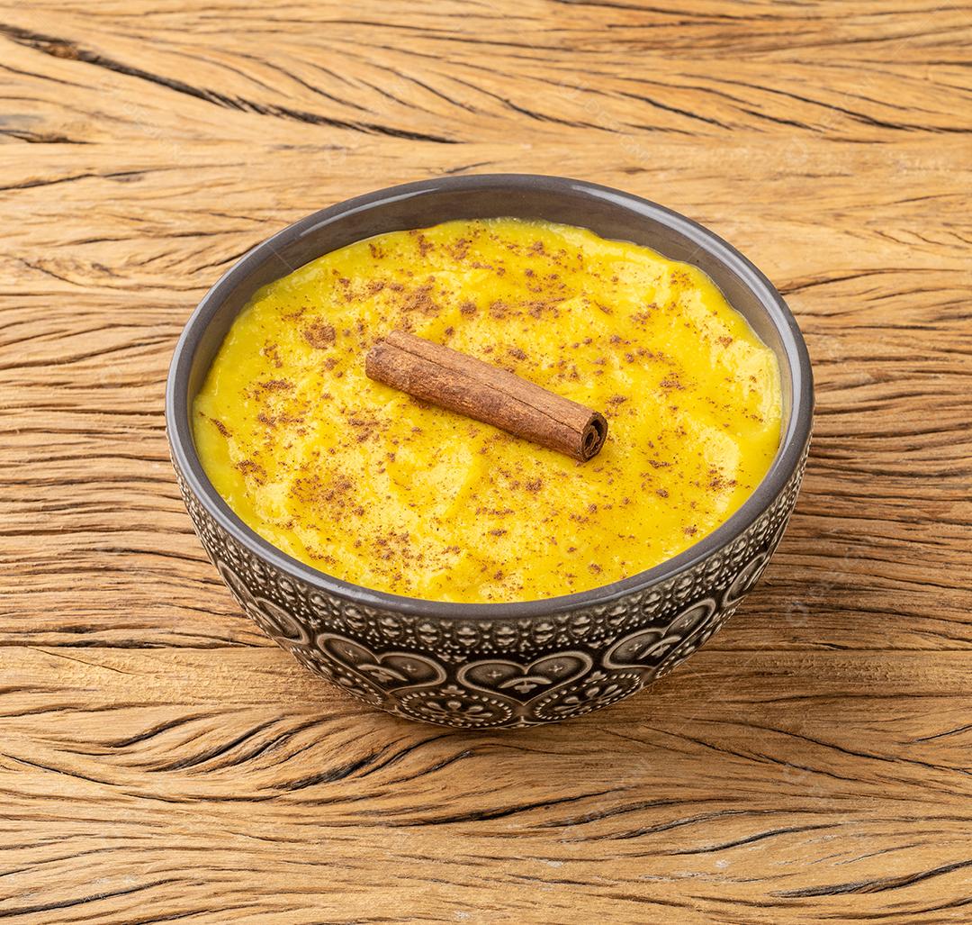 Curau, comida típica do festival brasileiro de junho feita com milho