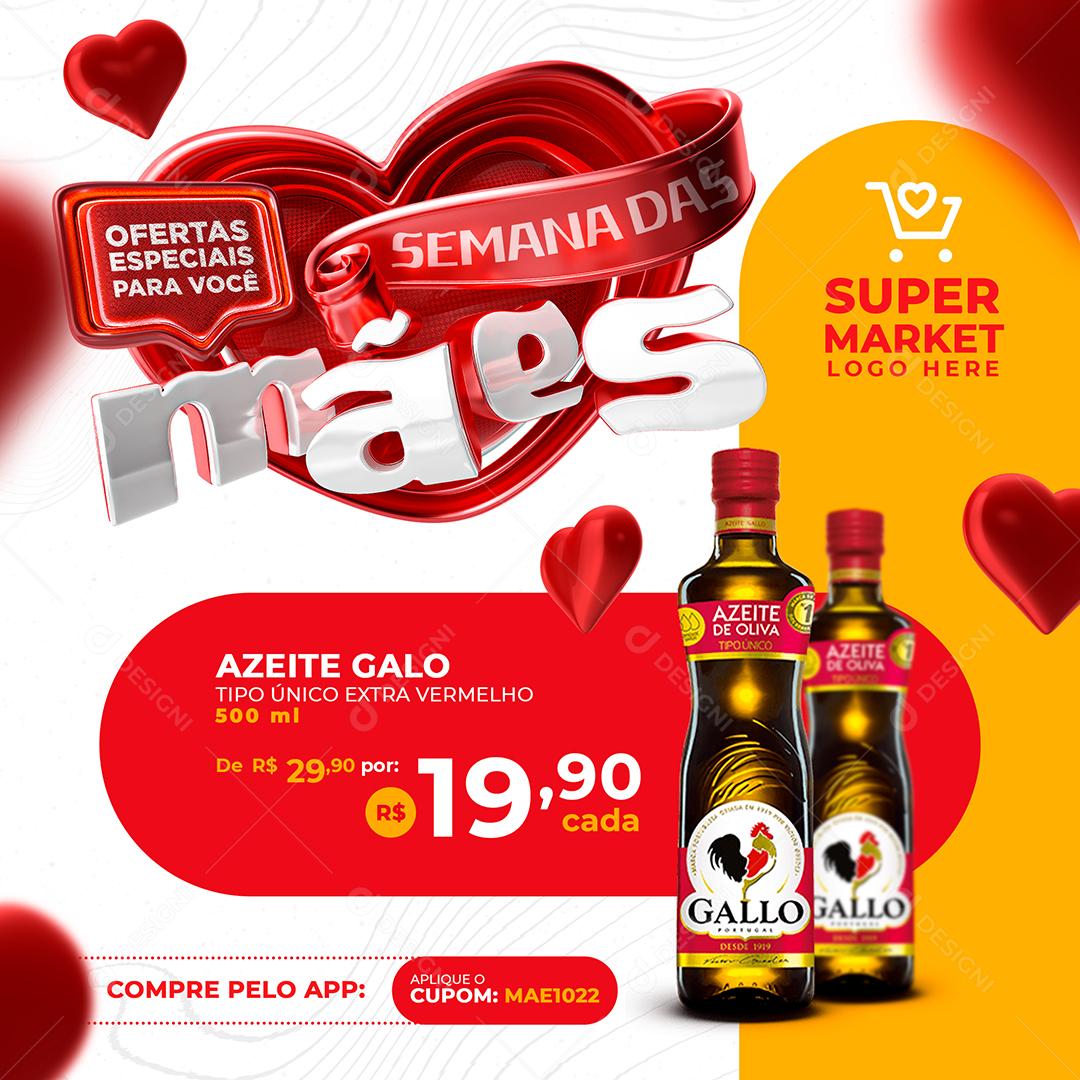 -Semana Das Mães Confira Nossas Ofertas Supermercado Social Media PSD