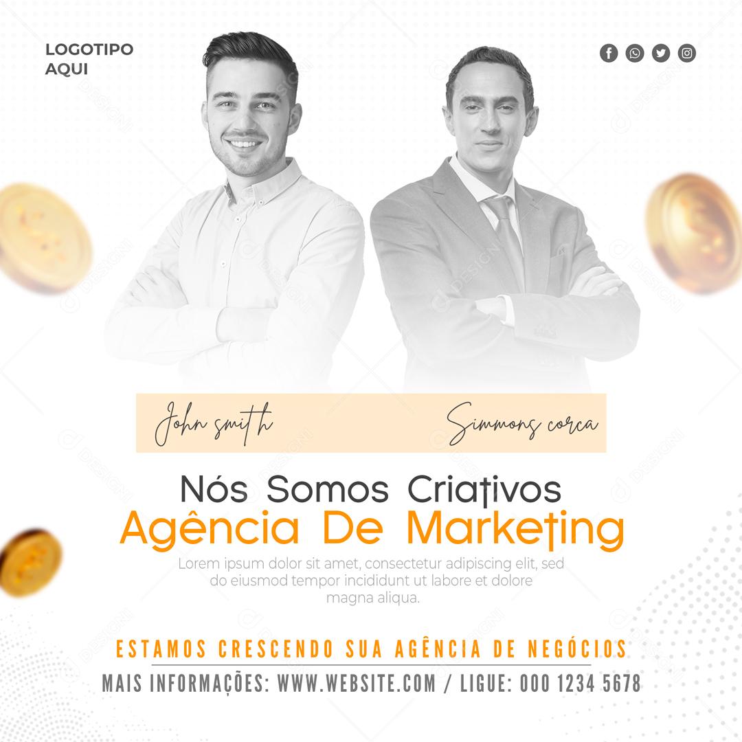 Nós Somos Criativos Agencia De Marketing Social Media PSD Editável