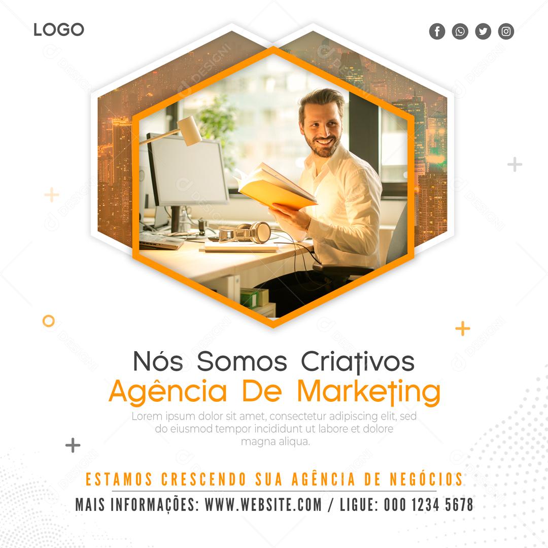 Nós Somos Criativos Agencia De Marketing Social Media PSD Editável