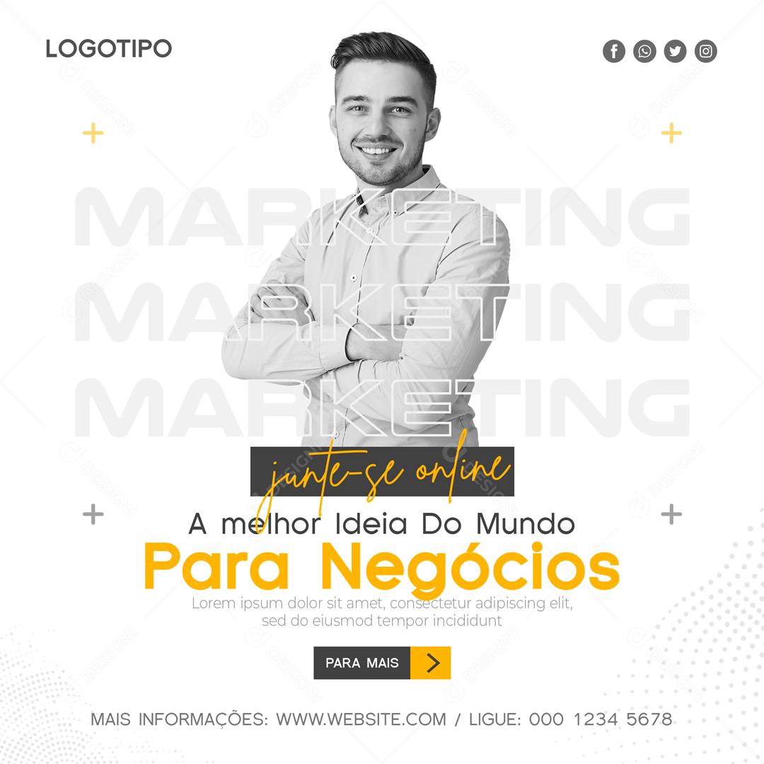 As Melhores Ideias Para A Sua Empresa Agencia De Marketing Social Media PSD Editável