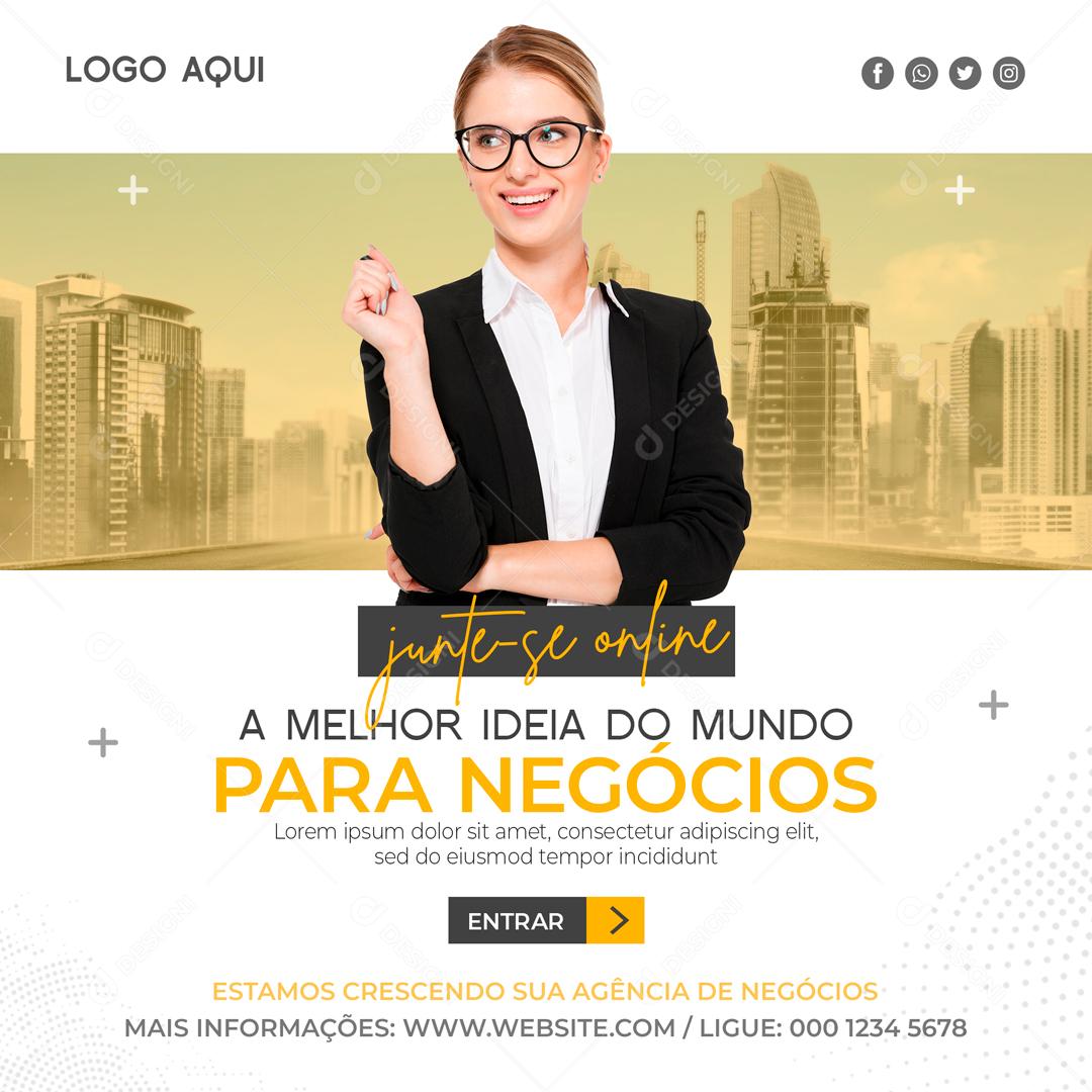 As Melhores Ideias Para A Sua Empresa Agencia De Marketing Social Media PSD Editável