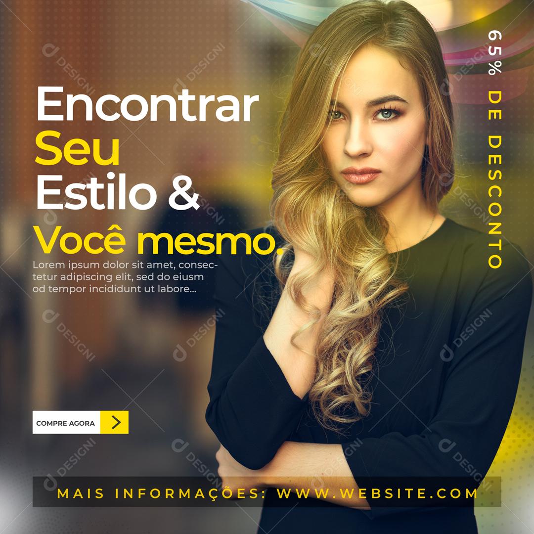 Encontre o Seu Estilo Você Mesmo Social Media PSD Editável