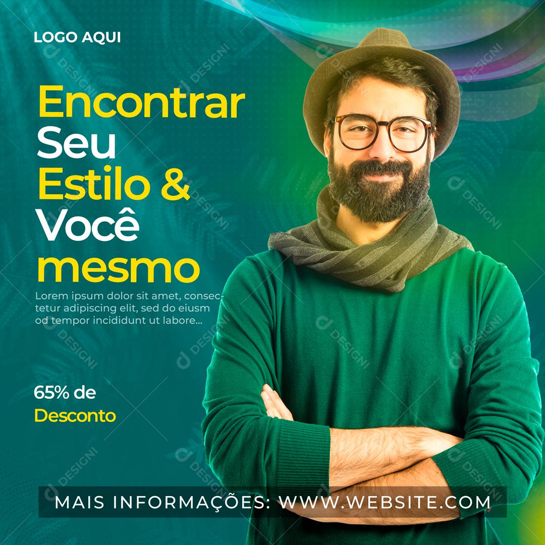 Encontre o Seu Estilo Você Mesmo Social Media PSD Editável