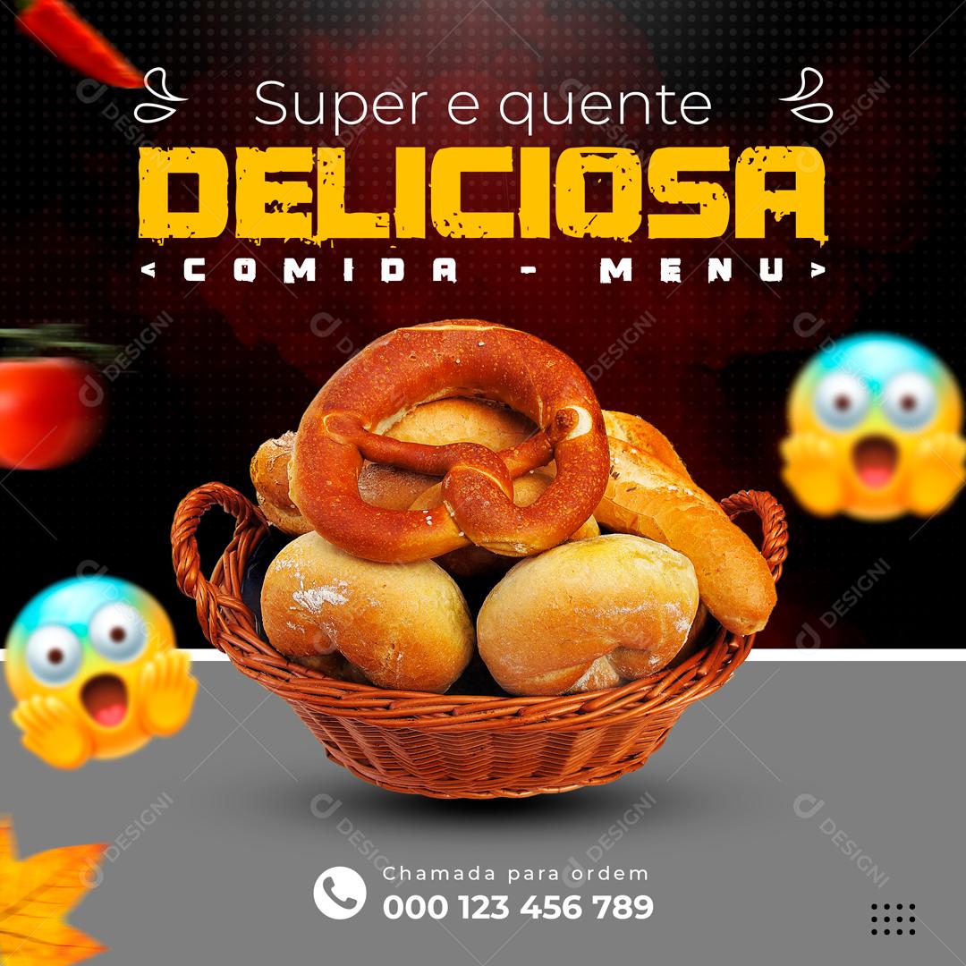 Super Quente E Deliciosa Confira O Menu Social Media PSD Editável