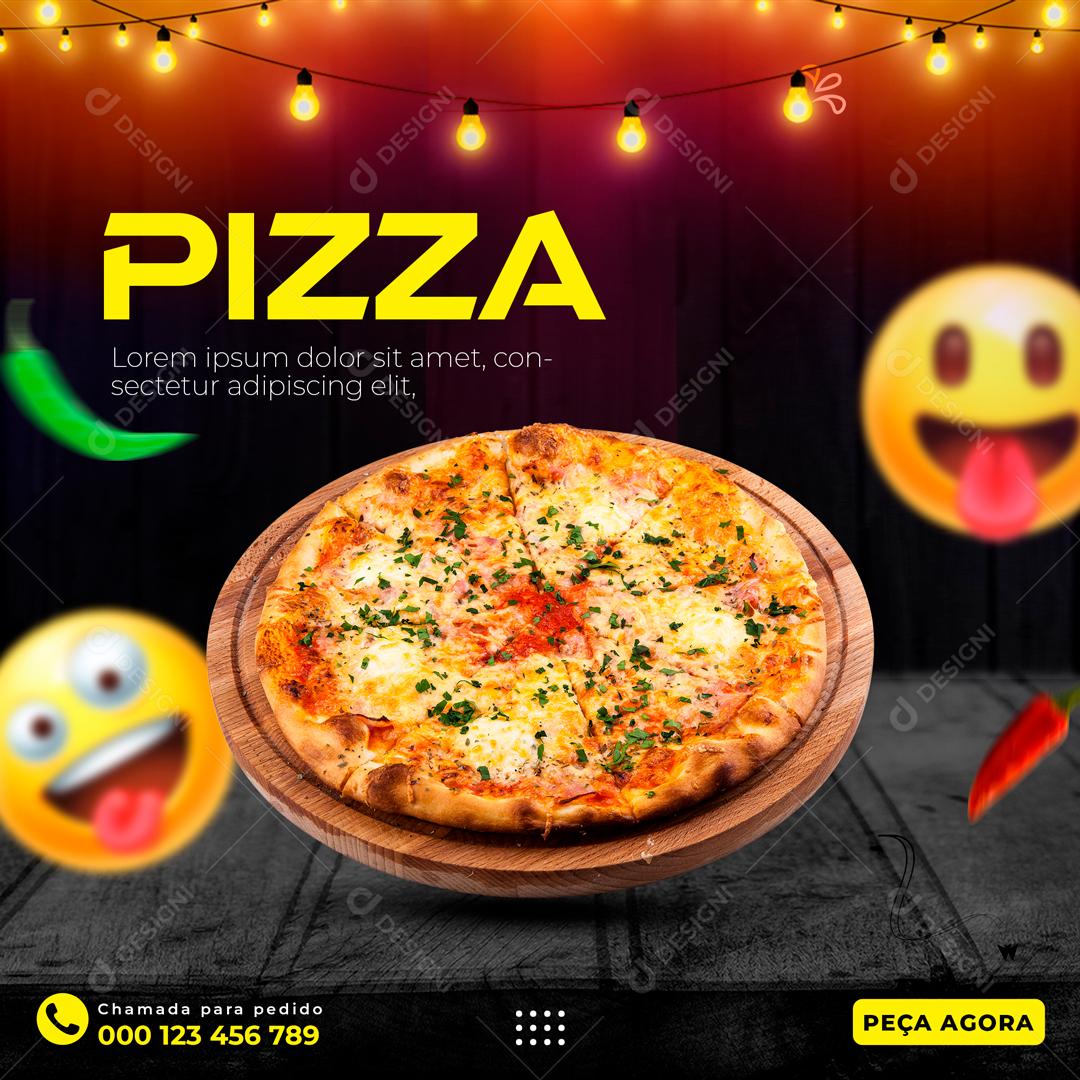 Super Quente E Deliciosa Pizzas Confira O Menu Social Media PSD Editável