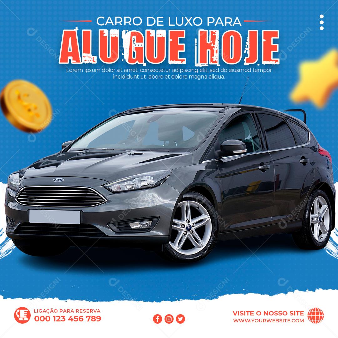 Carros Especiais Para Alugar é Aqui Social Media PSD Editável