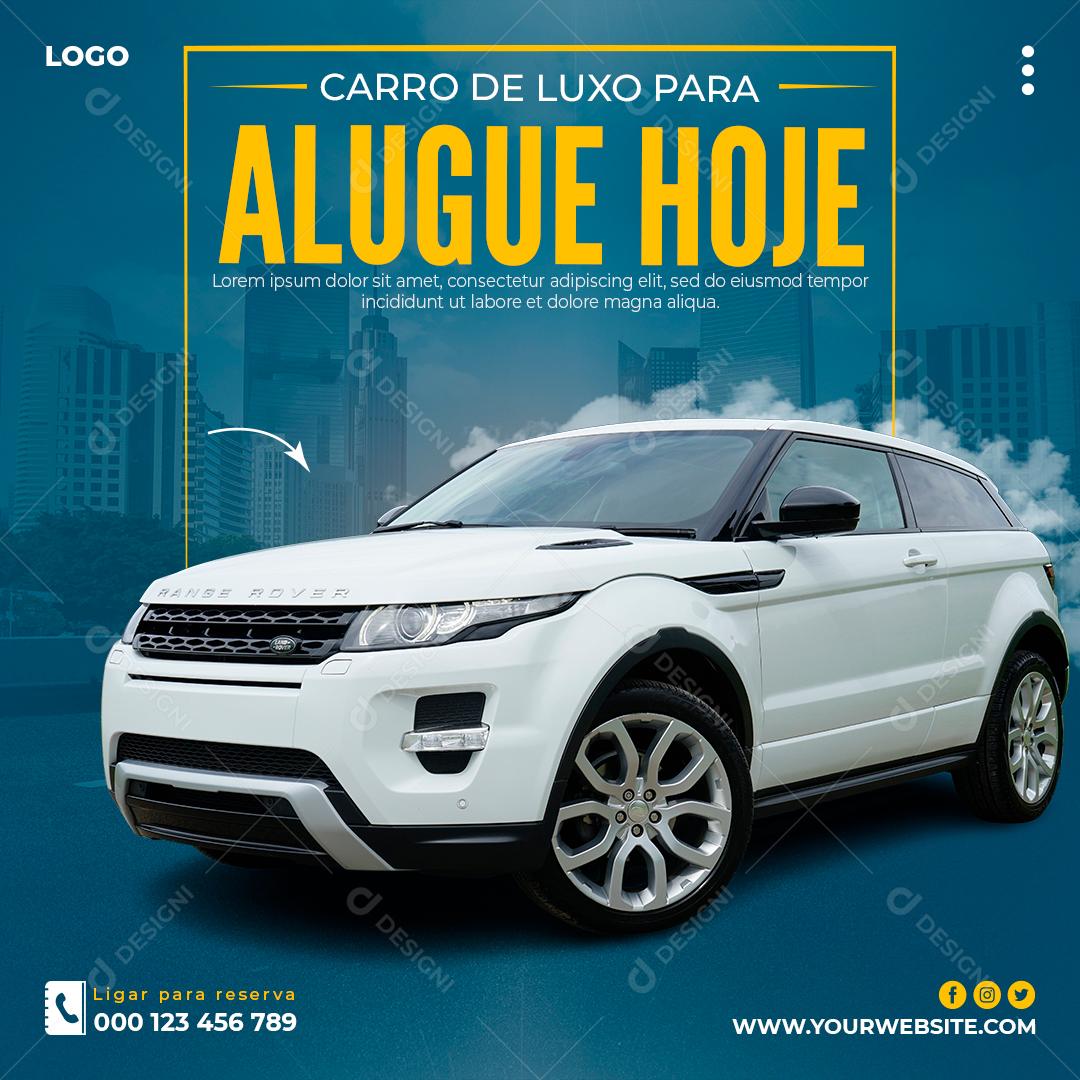Carros Especiais Para Alugar é Aqui Social Media PSD Editável