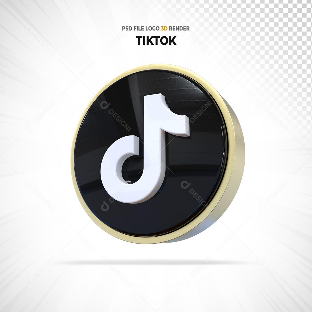 Tiktok 3D Elemento Para Composição PSD