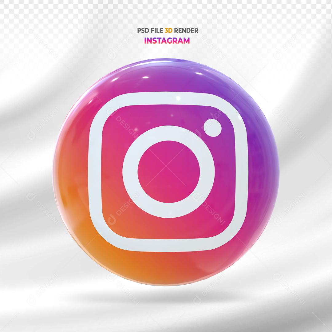 Instagram Elemento 3D Para Composição PSD