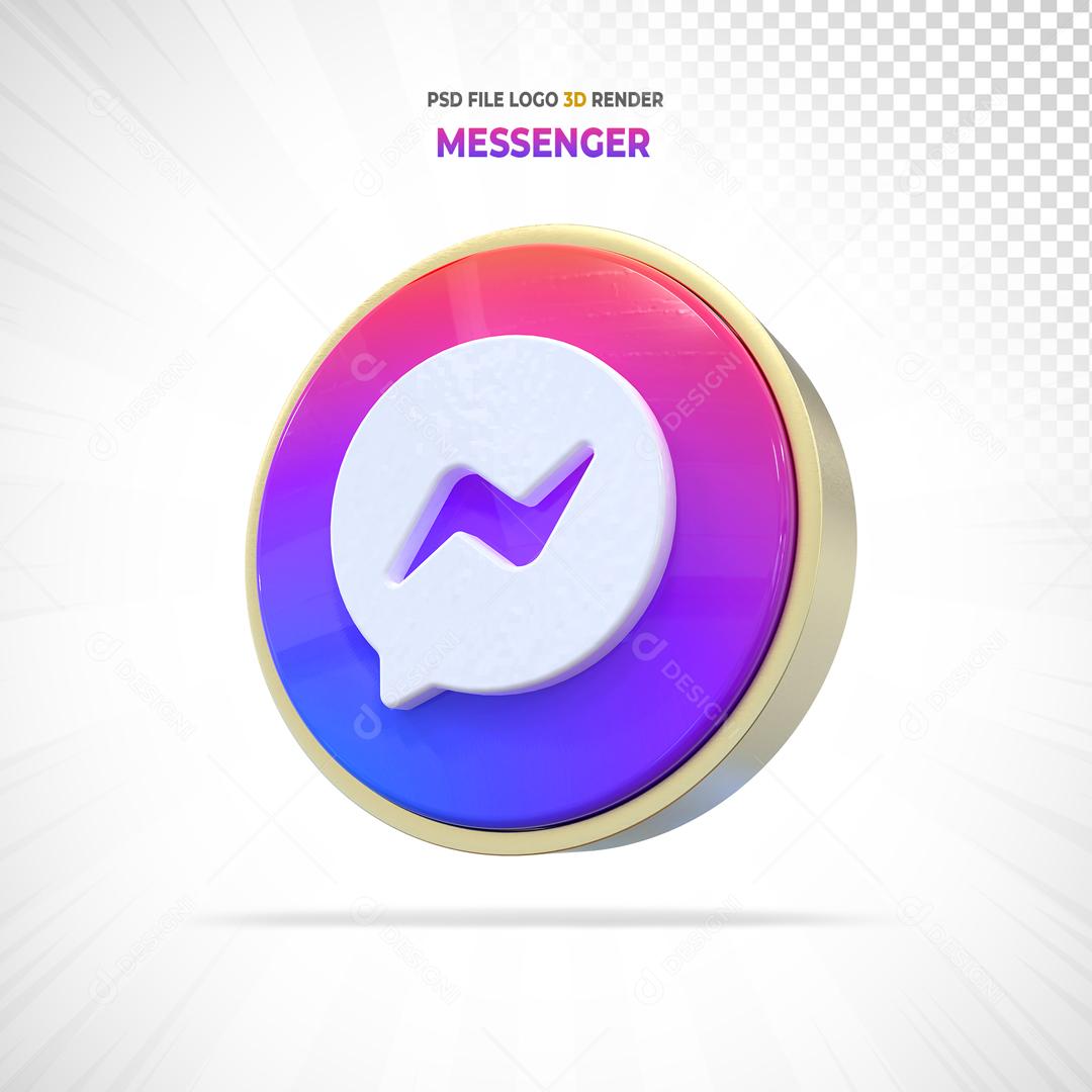 Messenger 3D Elemento Para Composição PSD