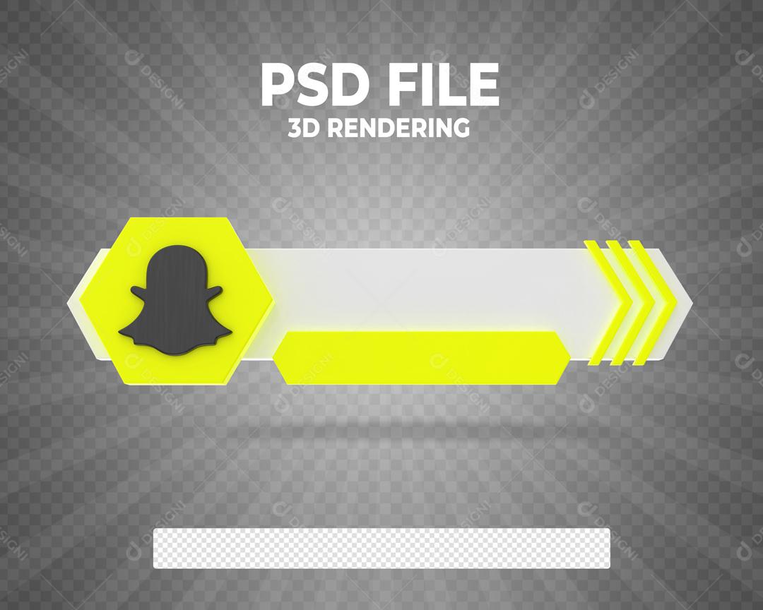 Tag do Snapchat 3D Elemento Para Composição PSD