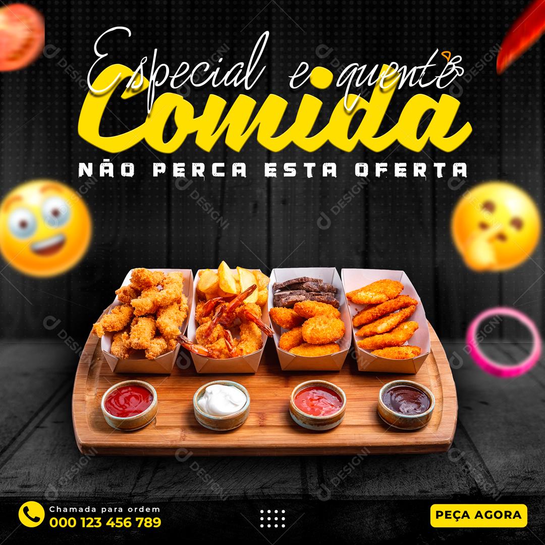 Especial E Deliciosa Comida Social Media PSD Editável