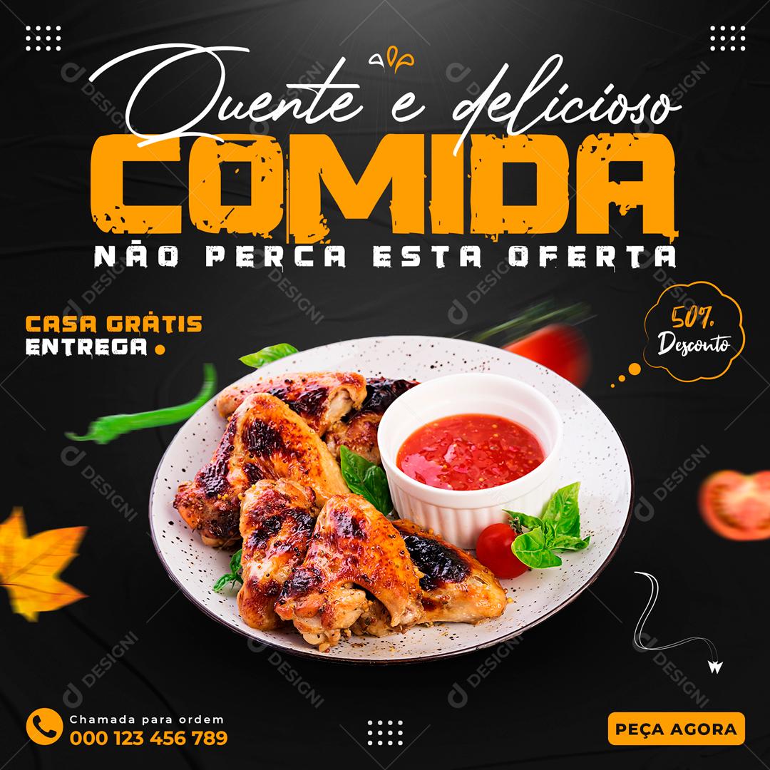 Especial E Deliciosa Comida Social Media PSD Editável