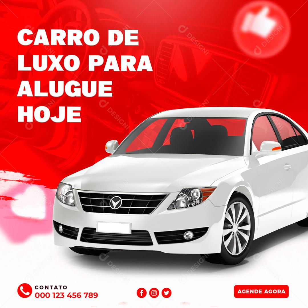 Carros Especiais Para Alugar é Aqui Social Media PSD Editável