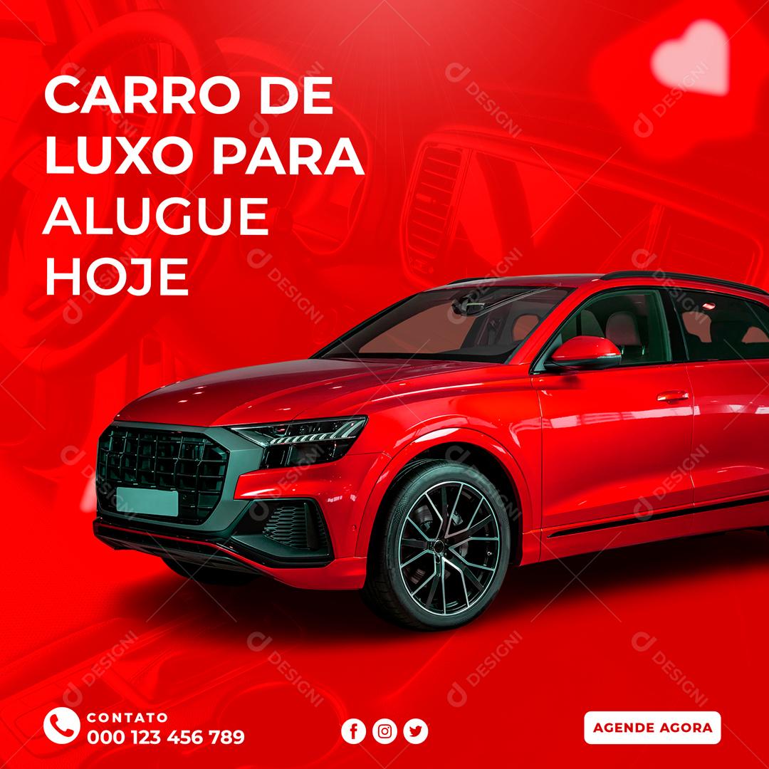 Carros Especiais Para Alugar é Aqui Social Media PSD Editável