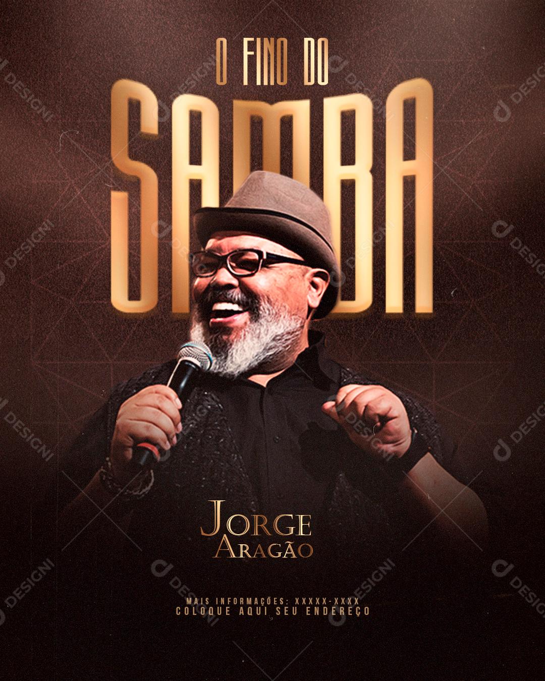 Flyer O Fim Do Samba João Araguão Social Media PSD Editável