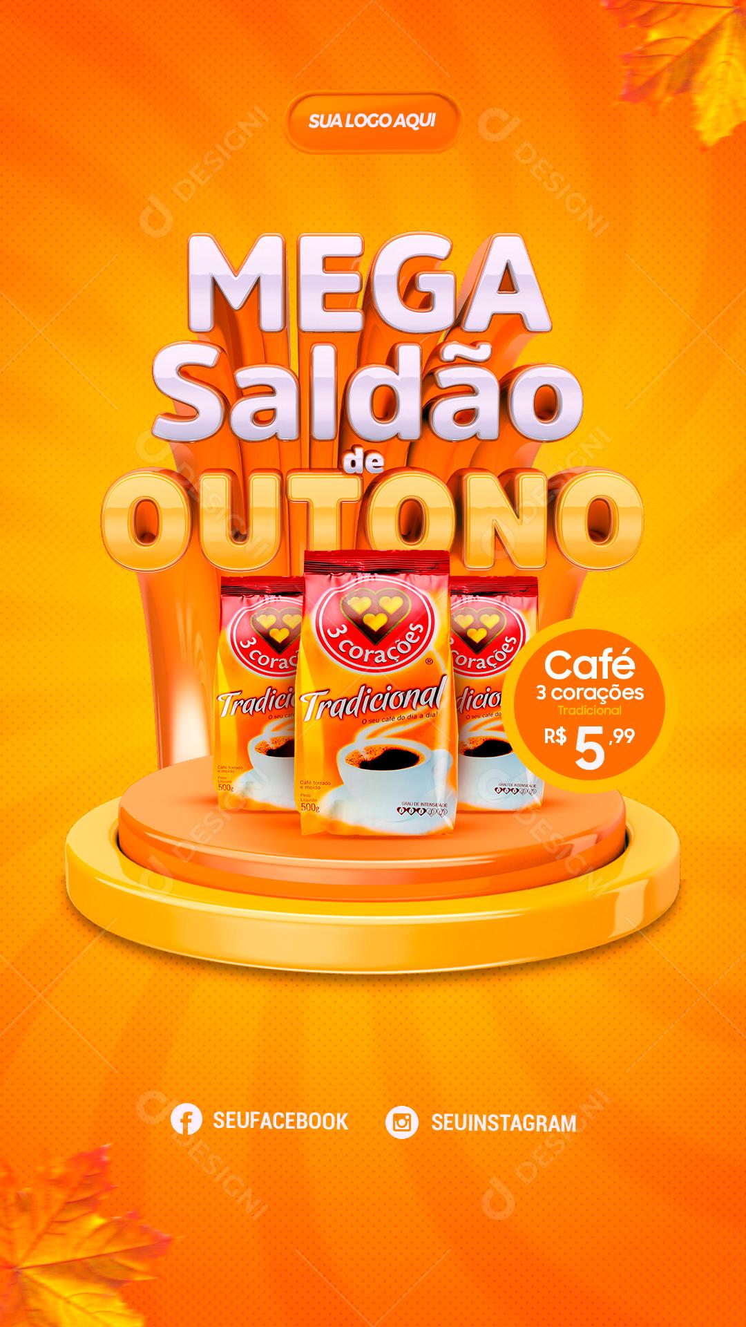 Mega Saldão De Outono Promoções Social Media PSD Editável